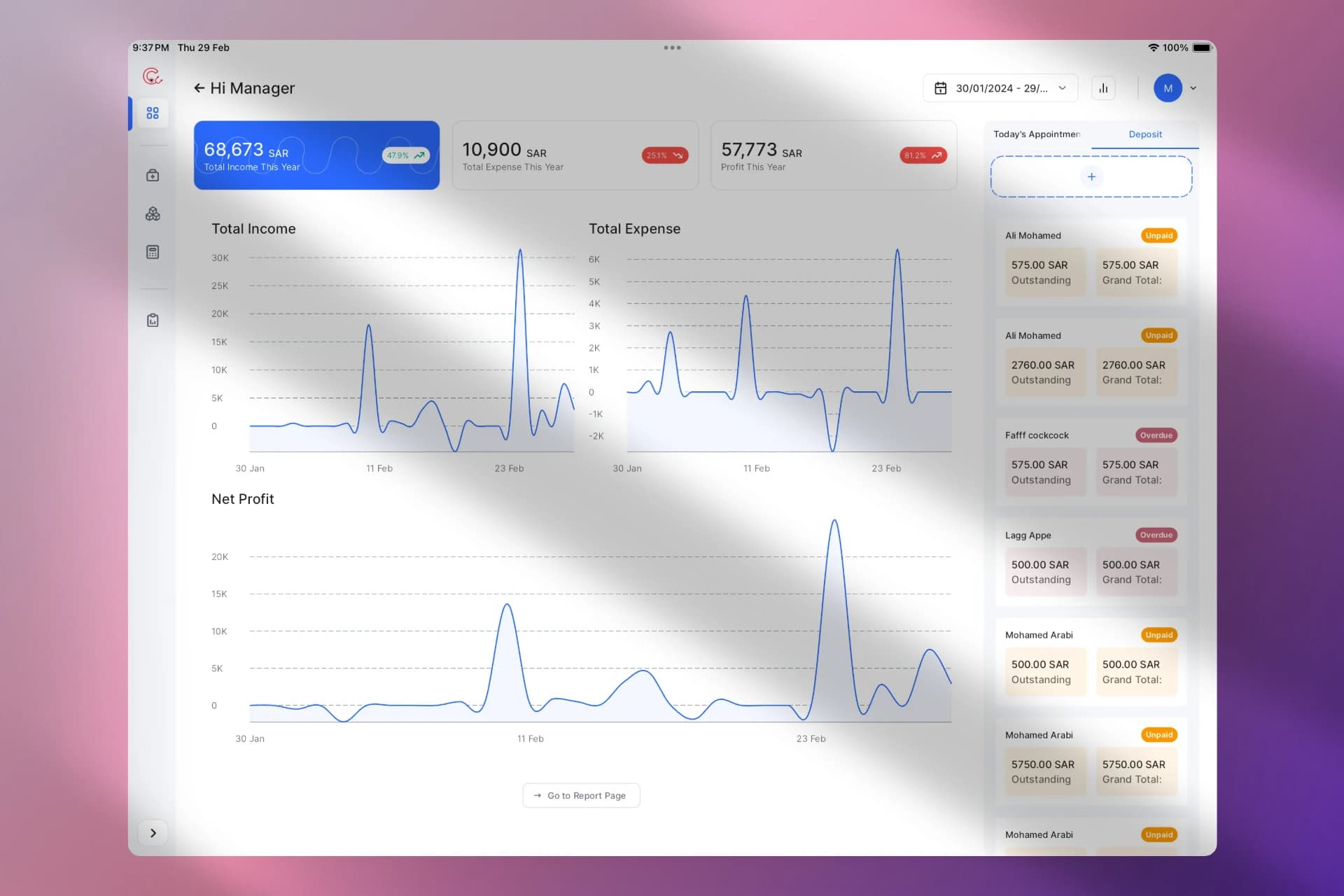 Zofa Care patient platform screenshot